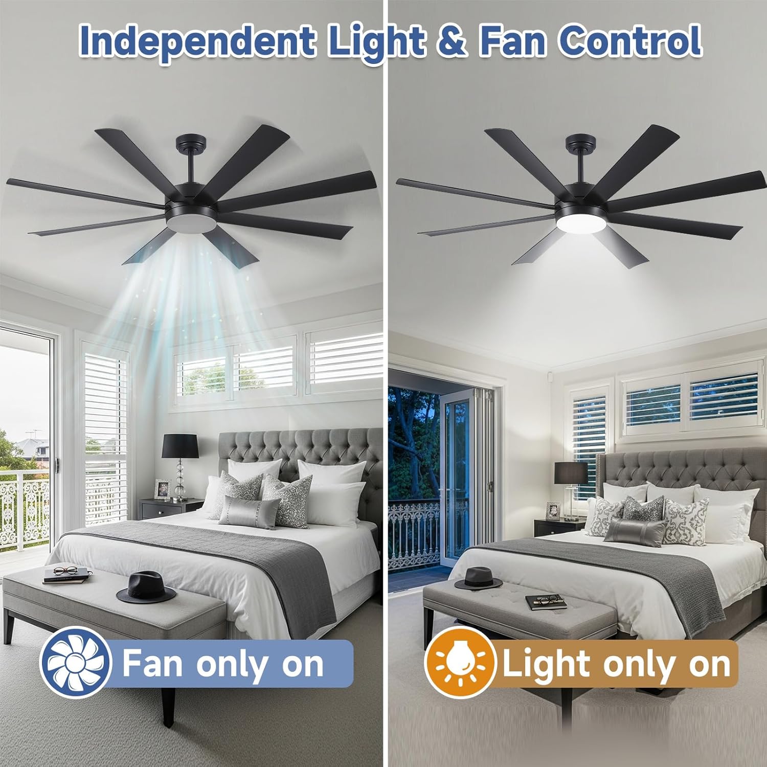 Ceiling Fans with Lights and Remote