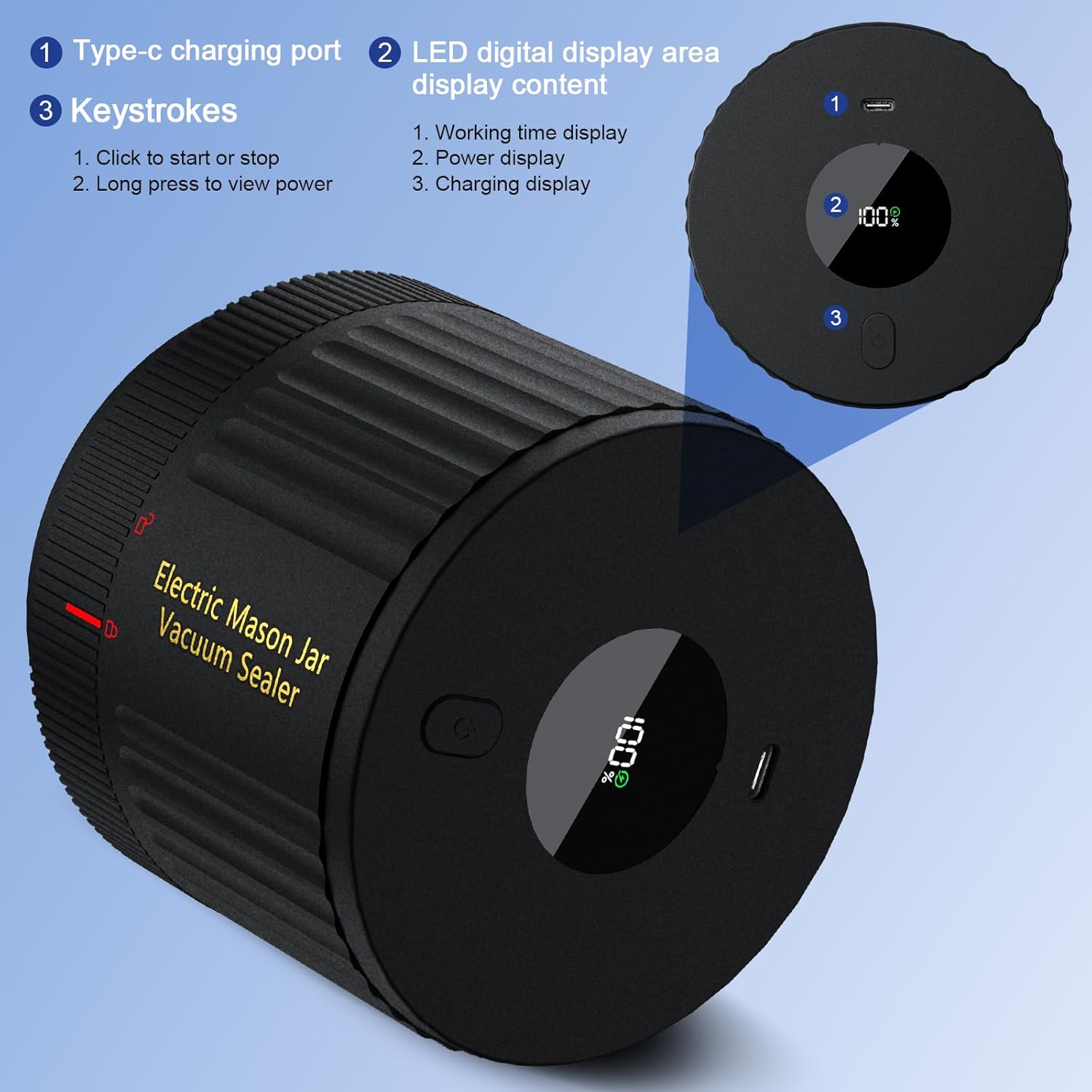 Electric Mason Jar Vacuum Sealer Kit