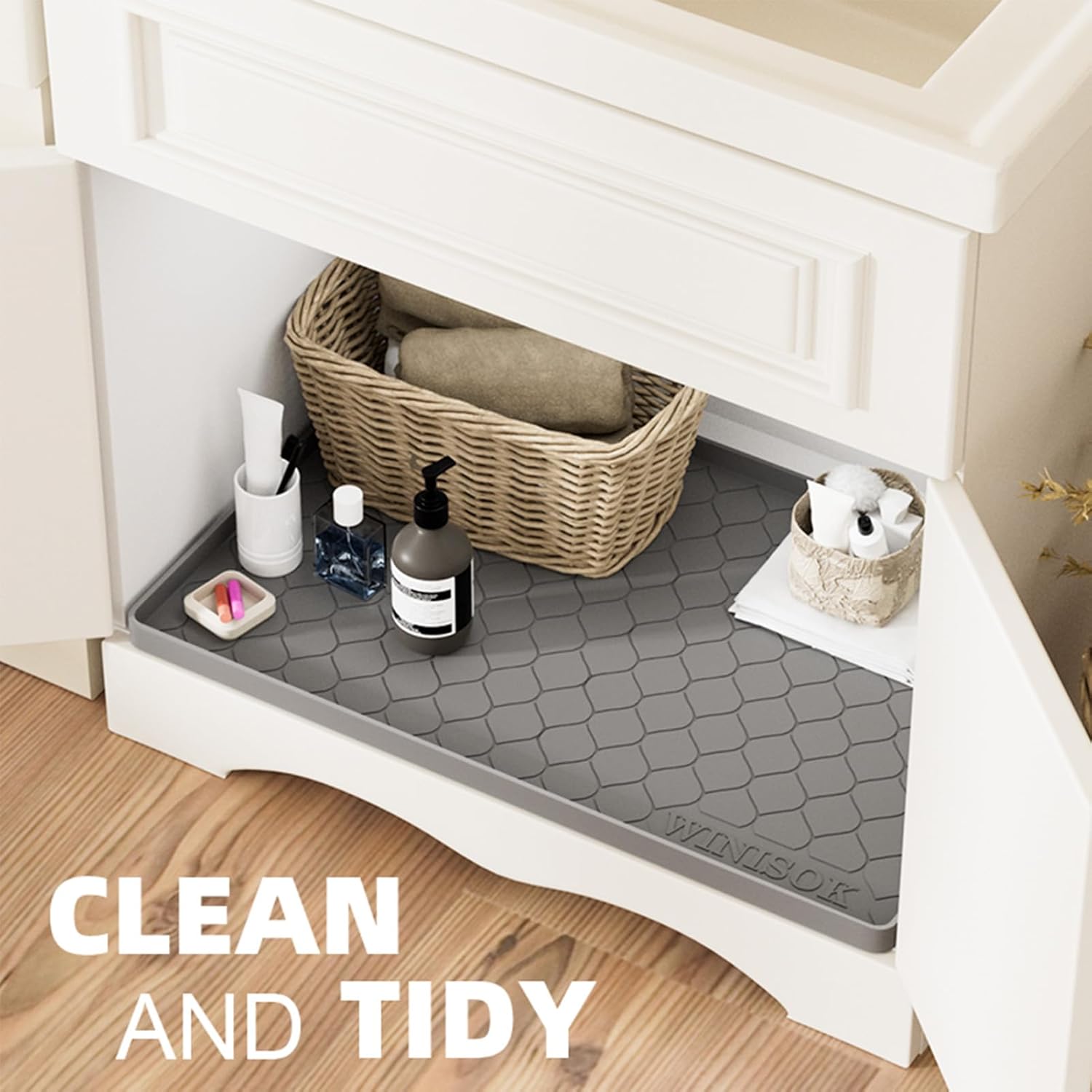 Silicone Under Sink Mat Kitchen & Cabinet Protector