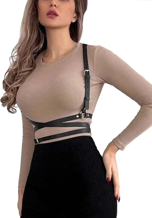 Women’s Punk Adjustable Waist Belt Harness