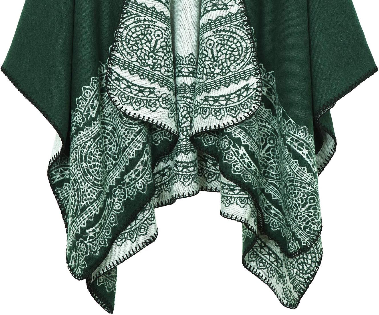 Vintage Pattern Poncho Cape for Women
