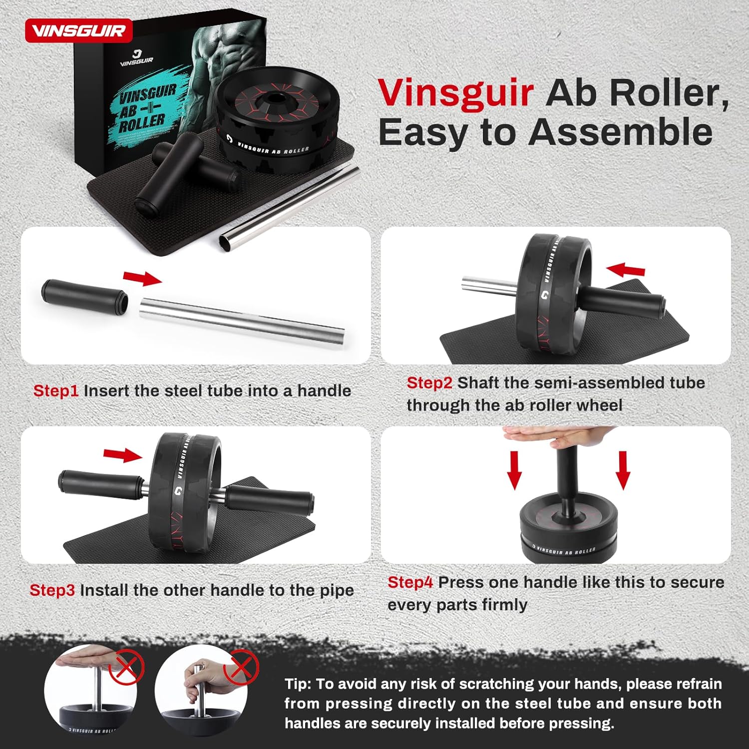 VINSGUIR Ab Roller Wheel-Body Workout