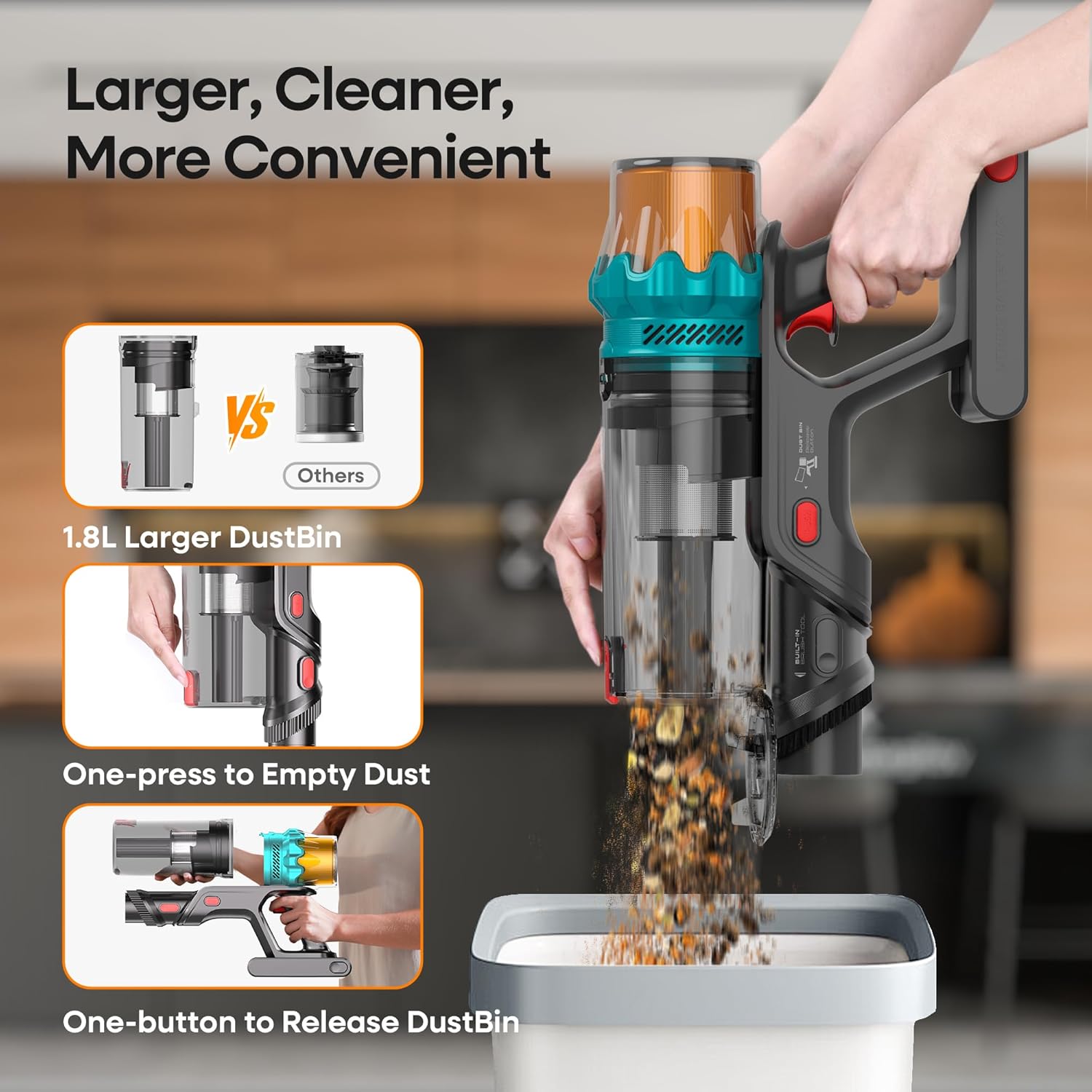ElecKeys Cordless Vacuum Cleaner for Home