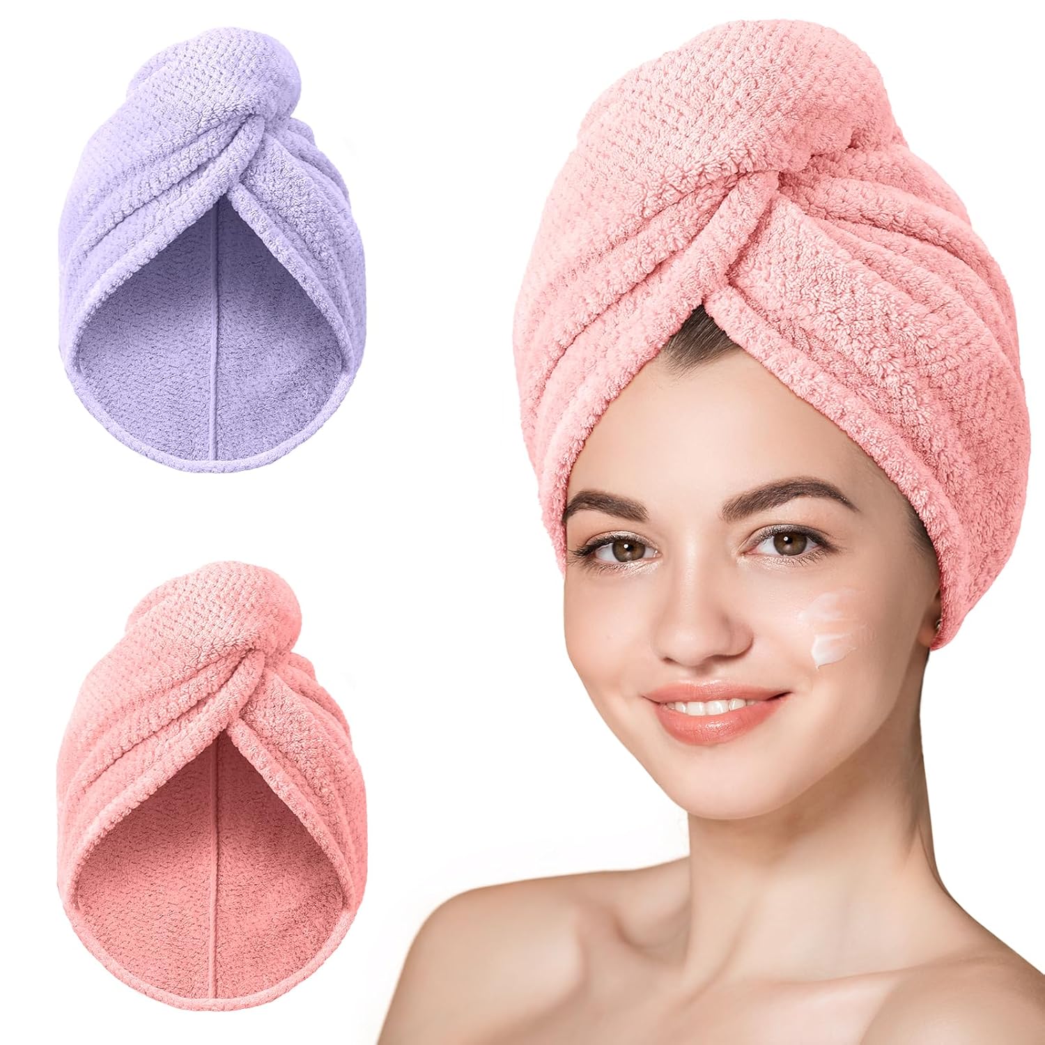 Hicober Microfiber Hair Towel Wraps
