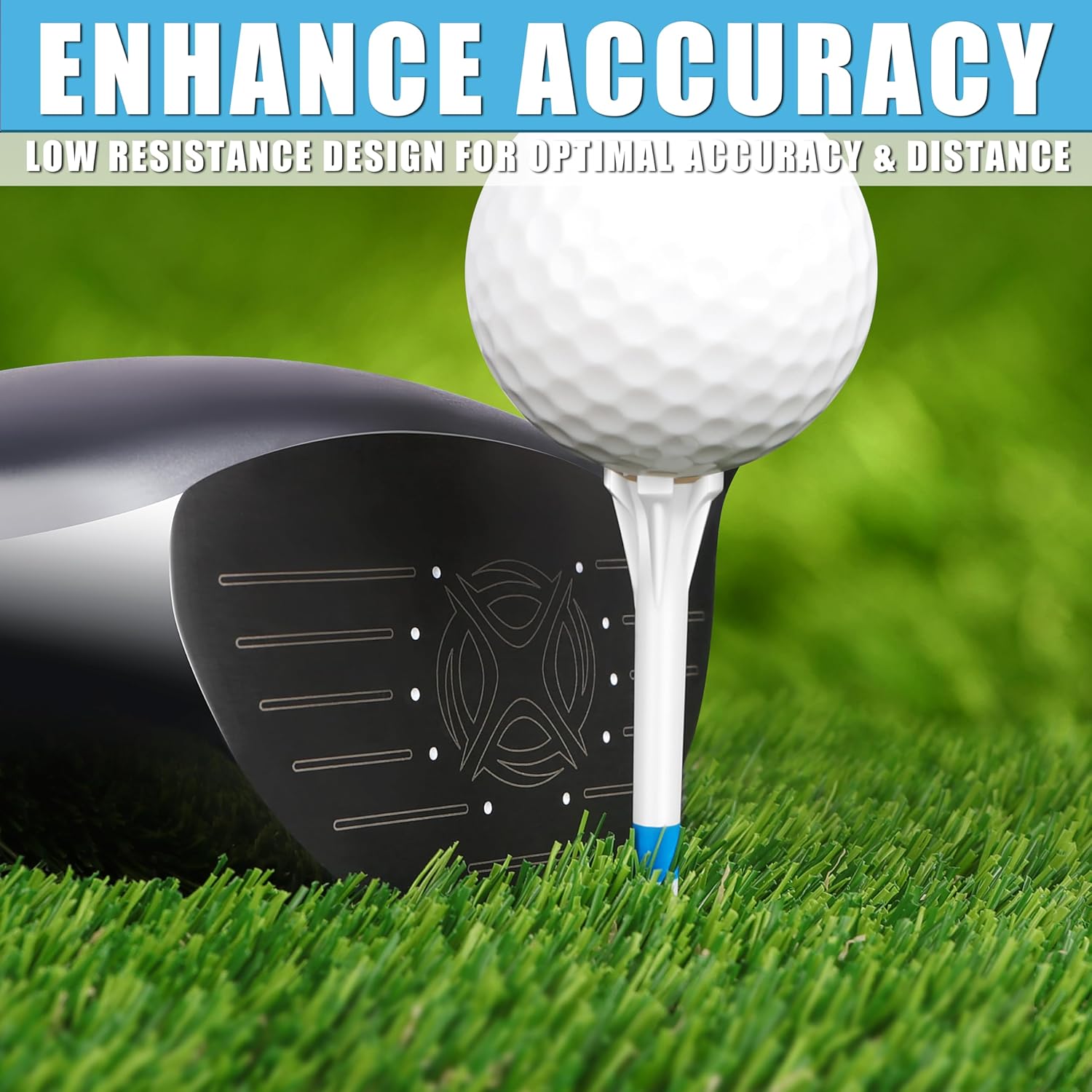 CHAMPKEY Advanced 5-Prong Plastic Golf Tees