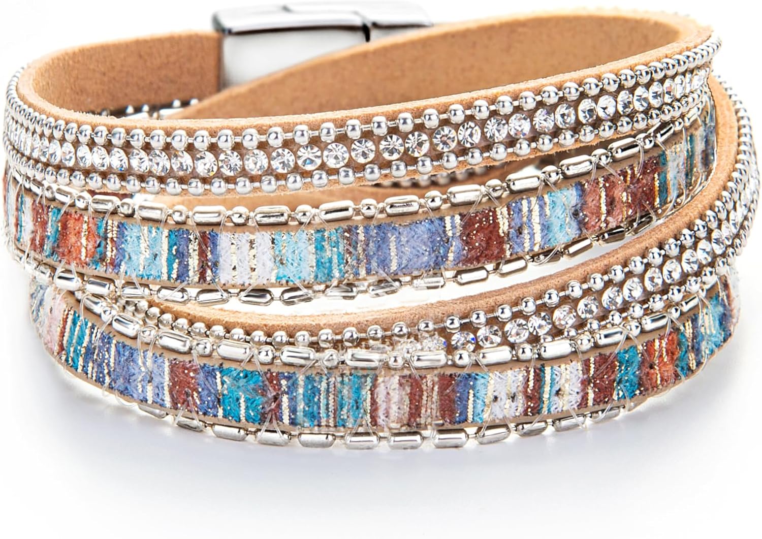 Fesciory Boho Leather Wrap Bracelet Women