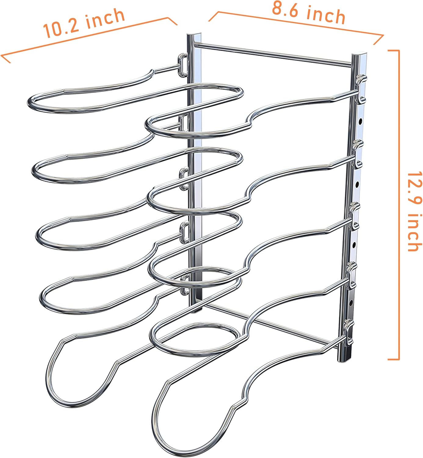 CAXXA Heavy Duty Pan Rack Pot Lid Rack Kitchen Cabinet