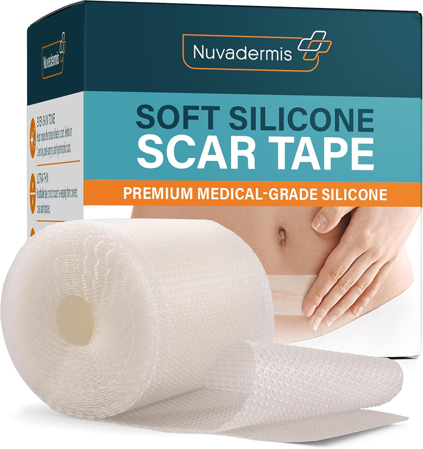 NUVADERMIS Silicone Scar Tape for Surgical Scars
