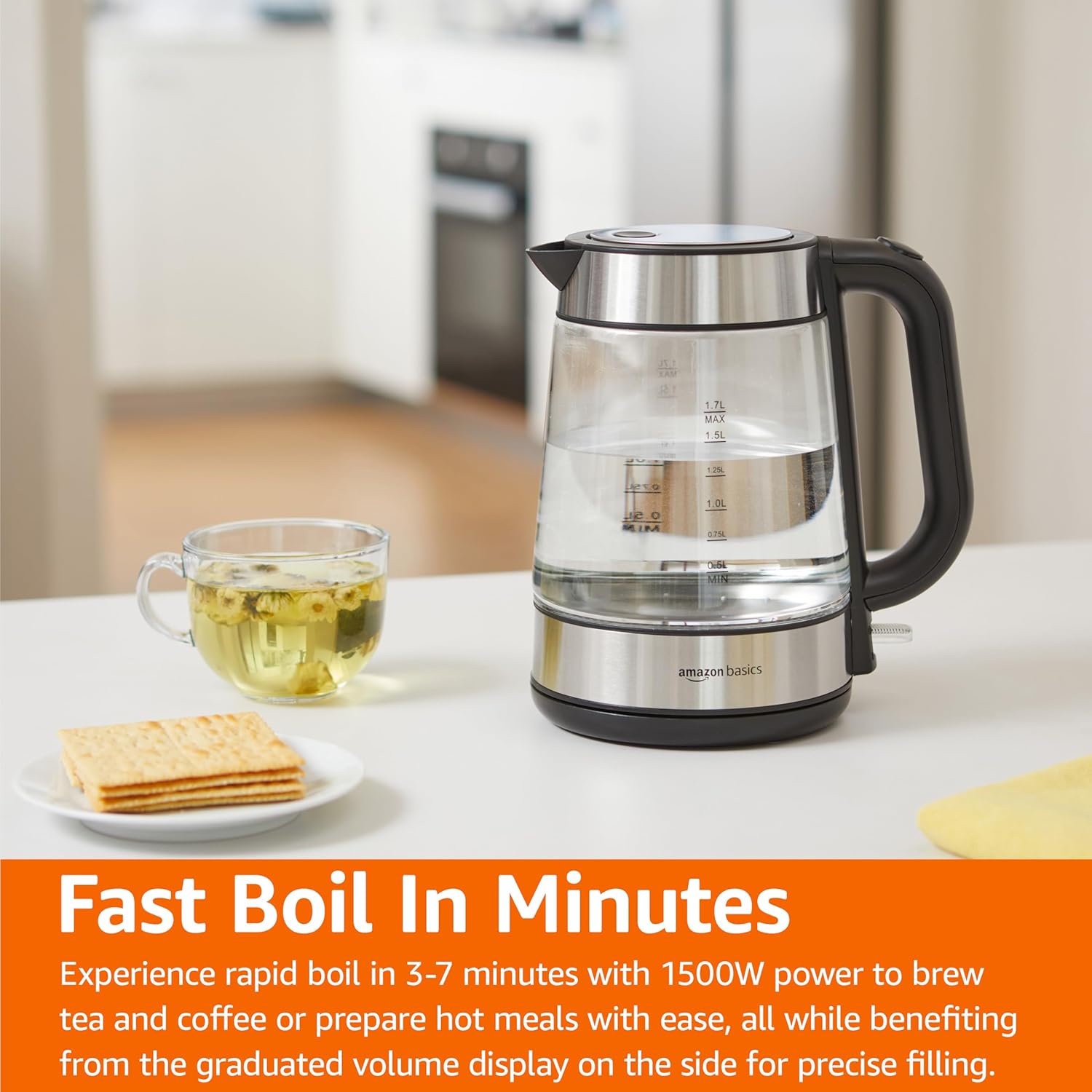 Amazon Basics Electric Glass Kettle