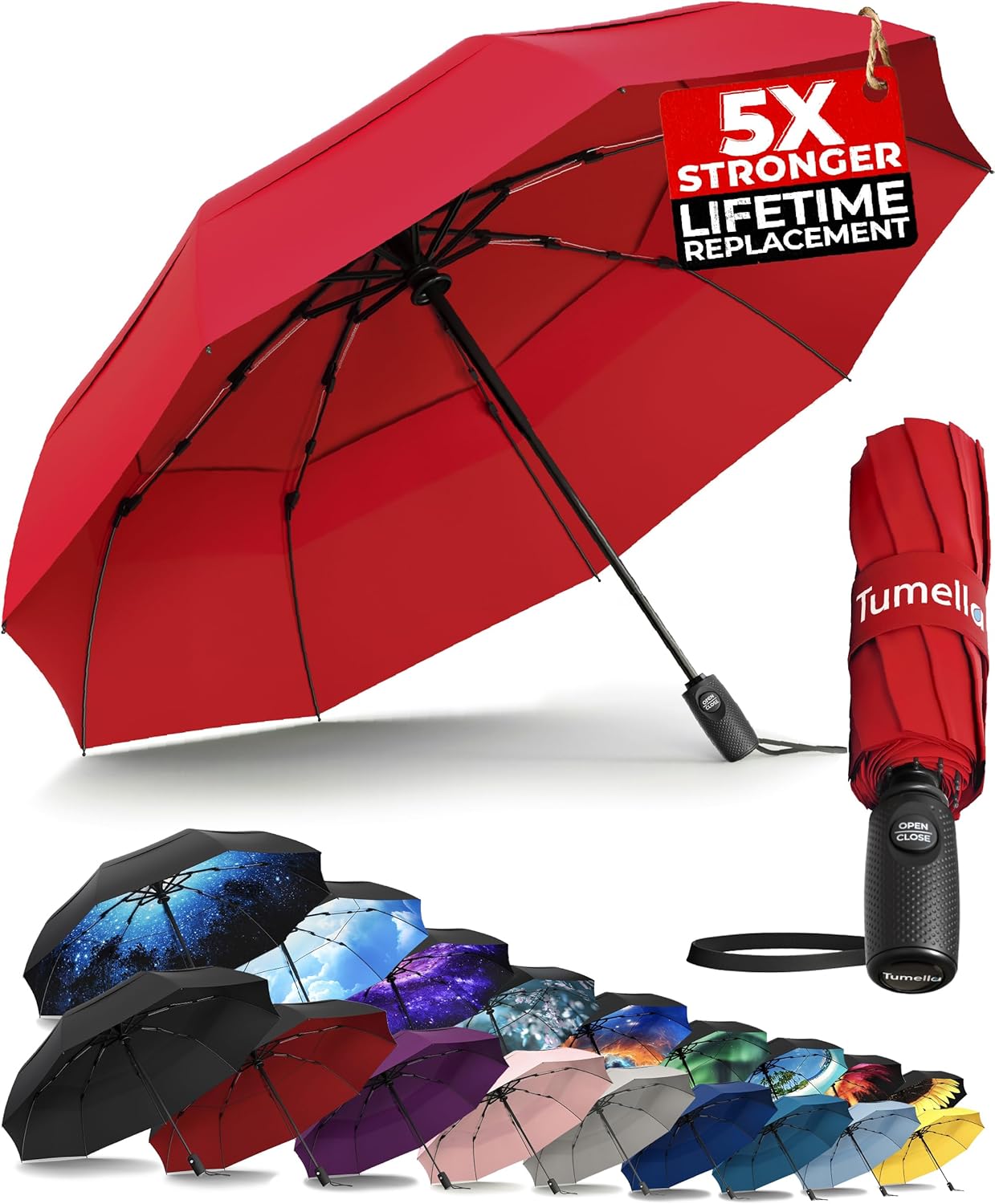 TUMELLA Windproof Travel Umbrella