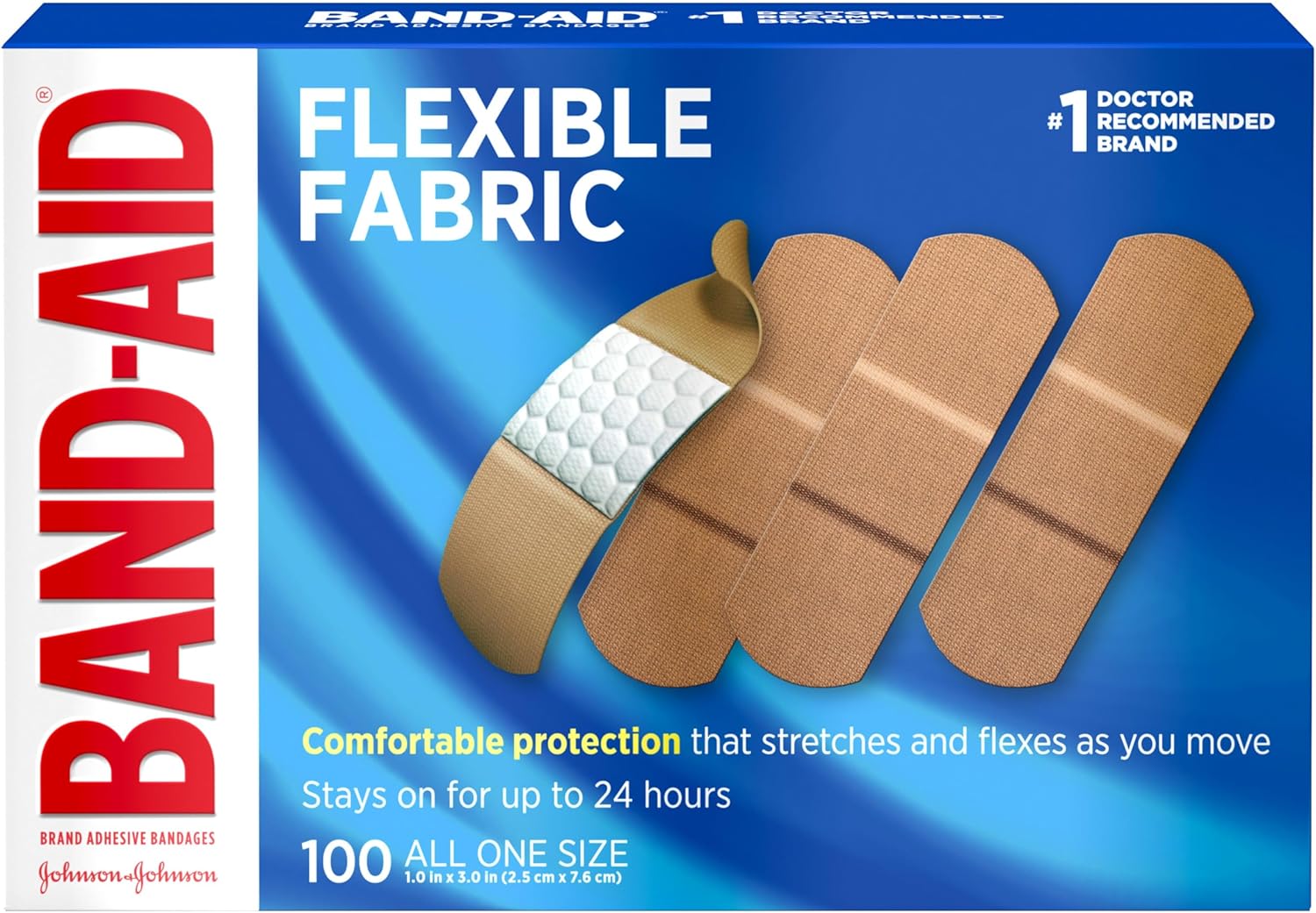 Band-Aid Brand Flexible Fabric Sterile Adhesive Bandages