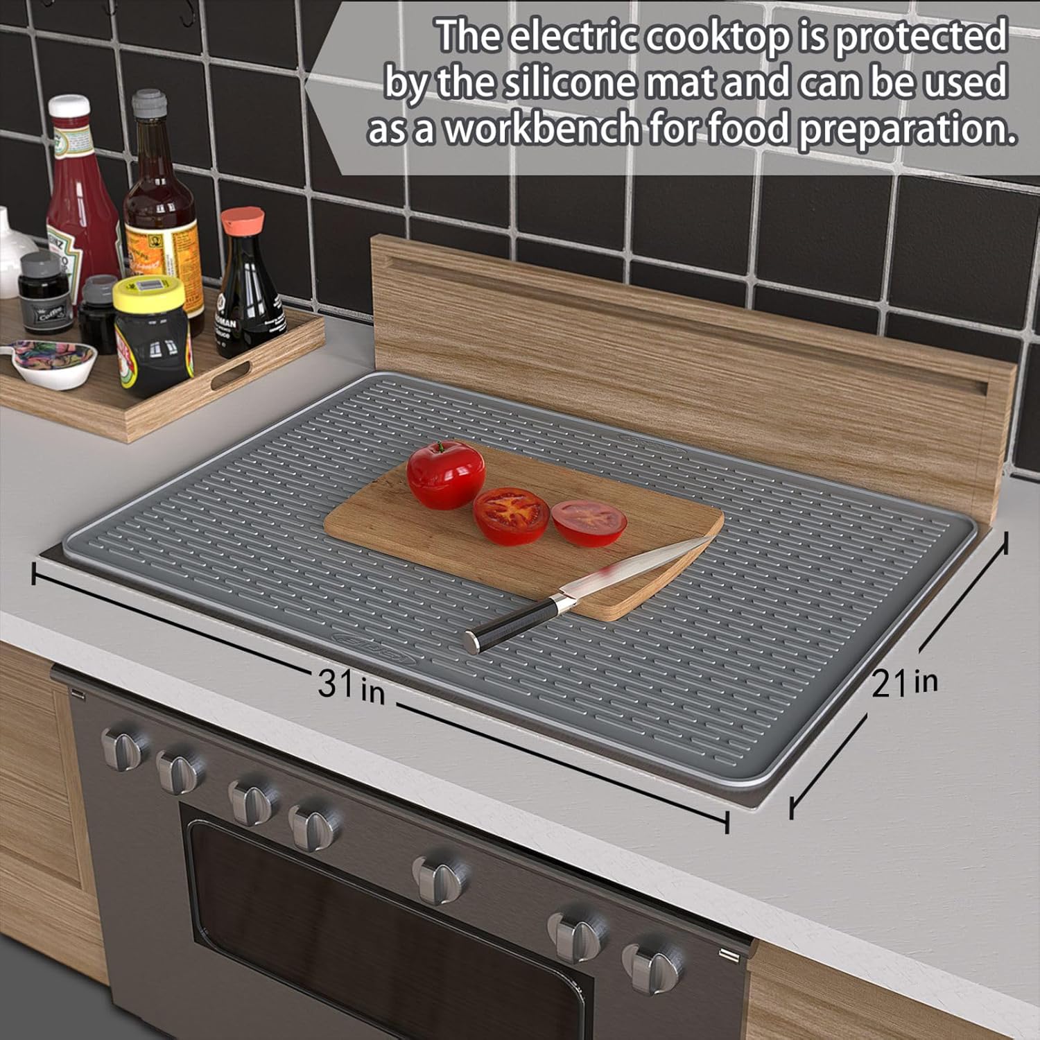 Glass Top Silicone Stove Protector Mat