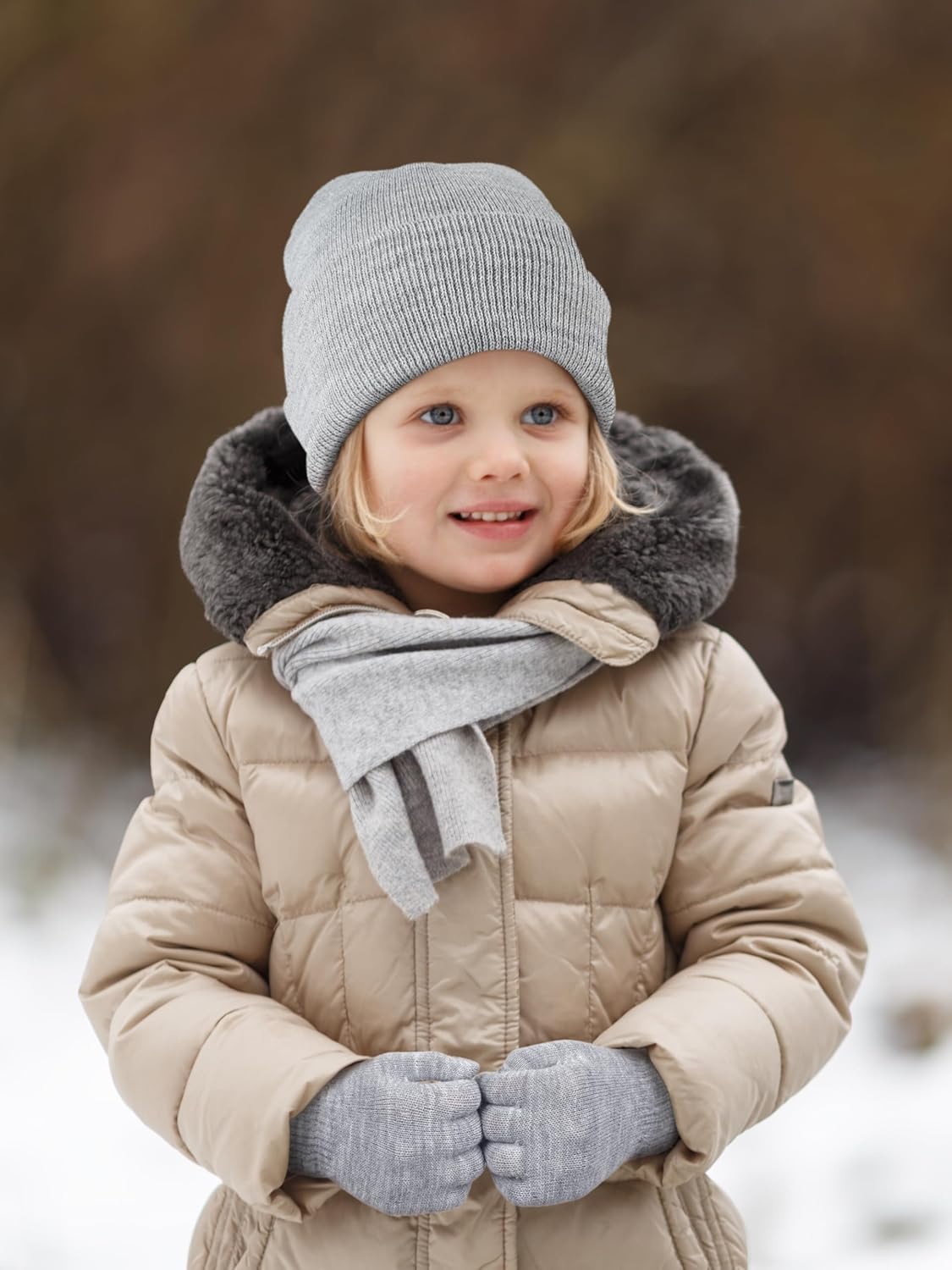 Glooarm 8 Pack Kids Beanie Hats and Gloves Set