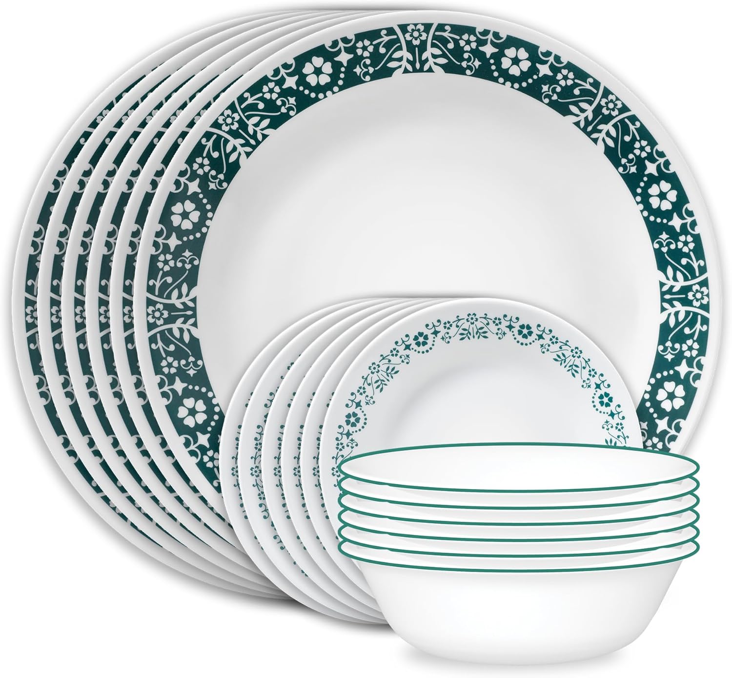 Corelle Vitrelle 18-Piece Service for 6 Dinnerware Set
