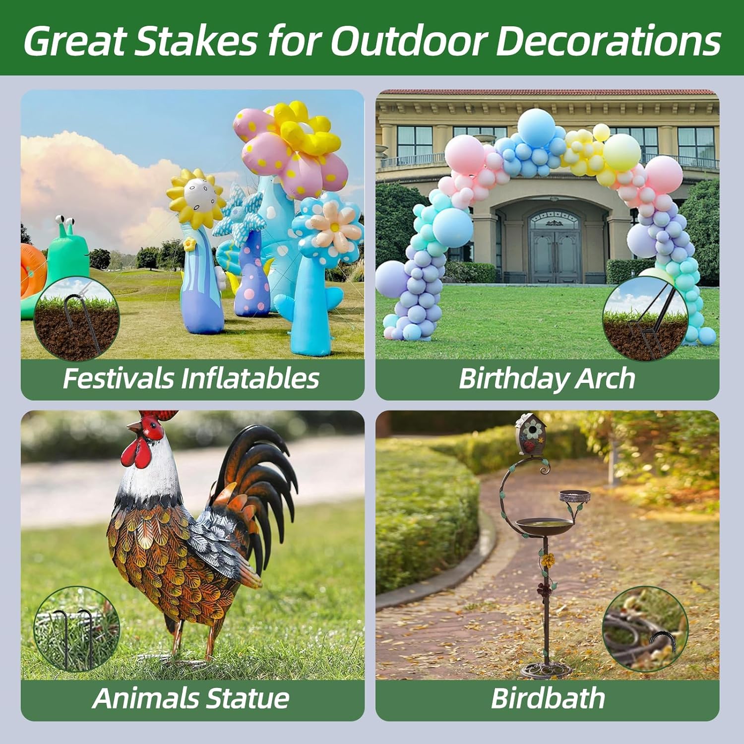 12 Inch Rebar Stakes J Hook Ground Stakes