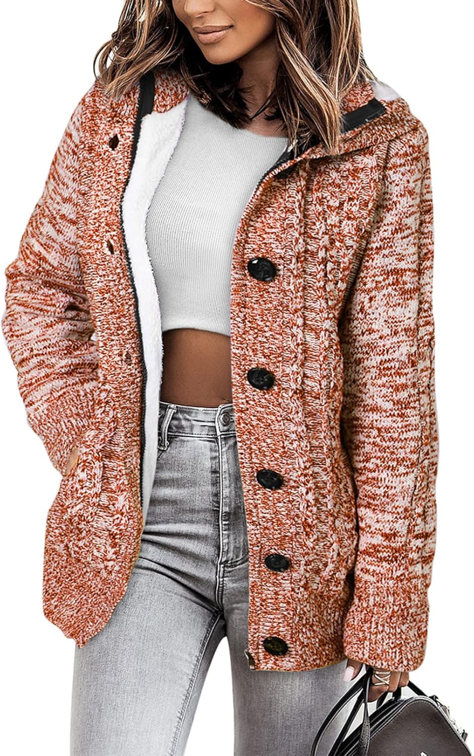 Sidefeel Women's Cardigan Sweaters Hooded