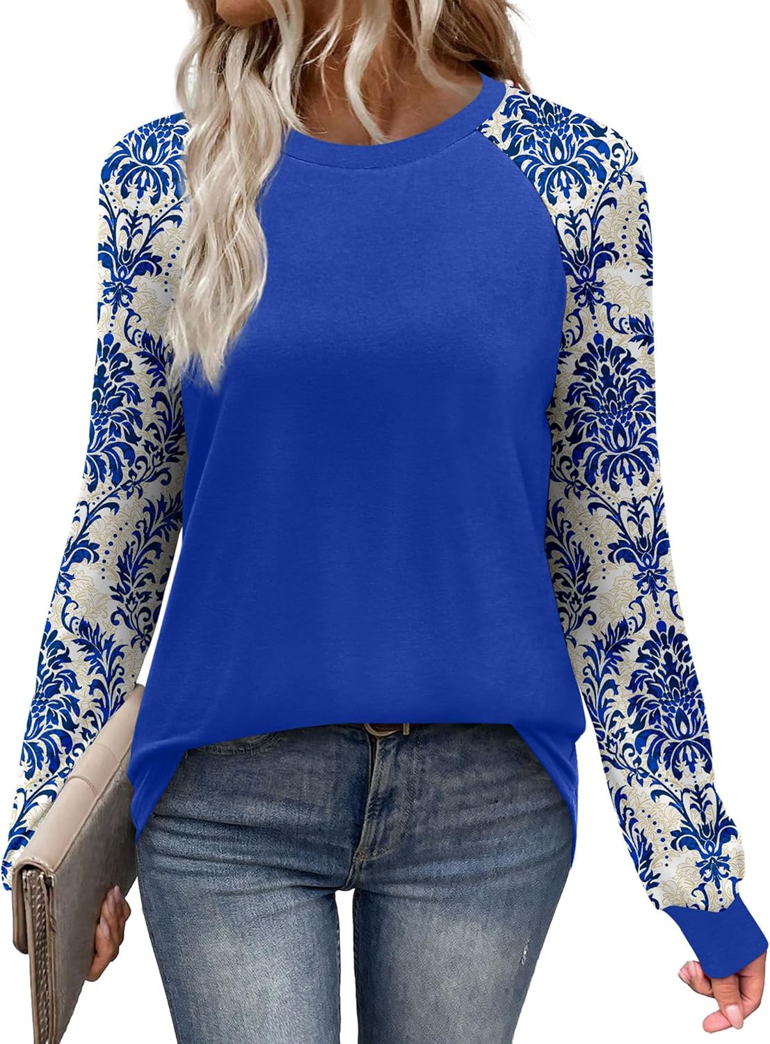 WIHOLL Women’s Long Sleeve Raglan Shirt