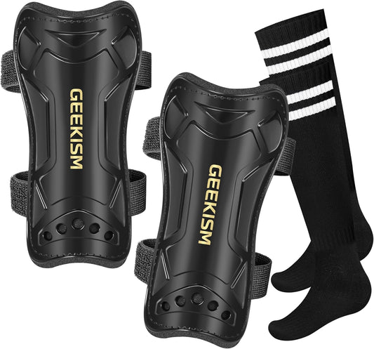Kids Soccer Shin Guards with Sleeves