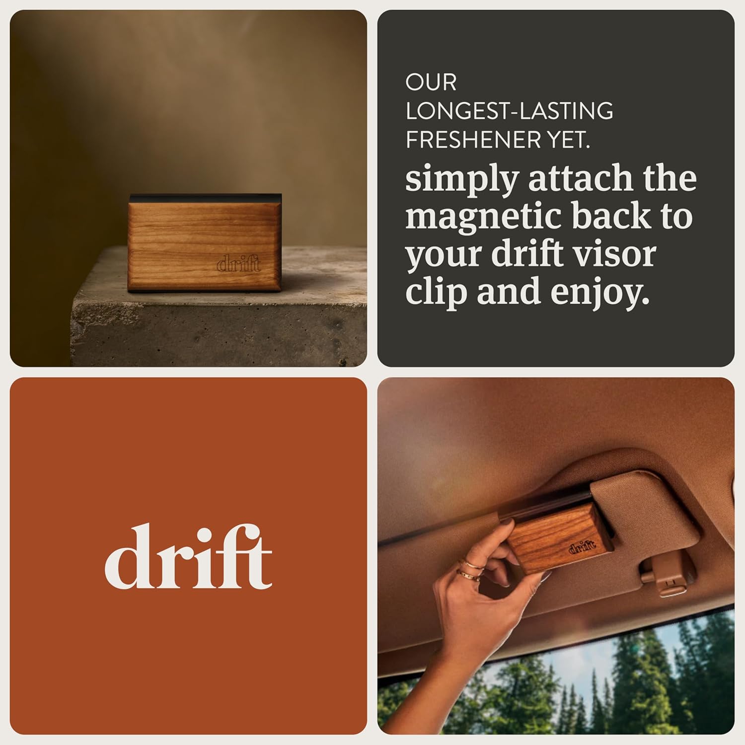 Drift Car Air Freshener Wood Teak Scent Starter Kit