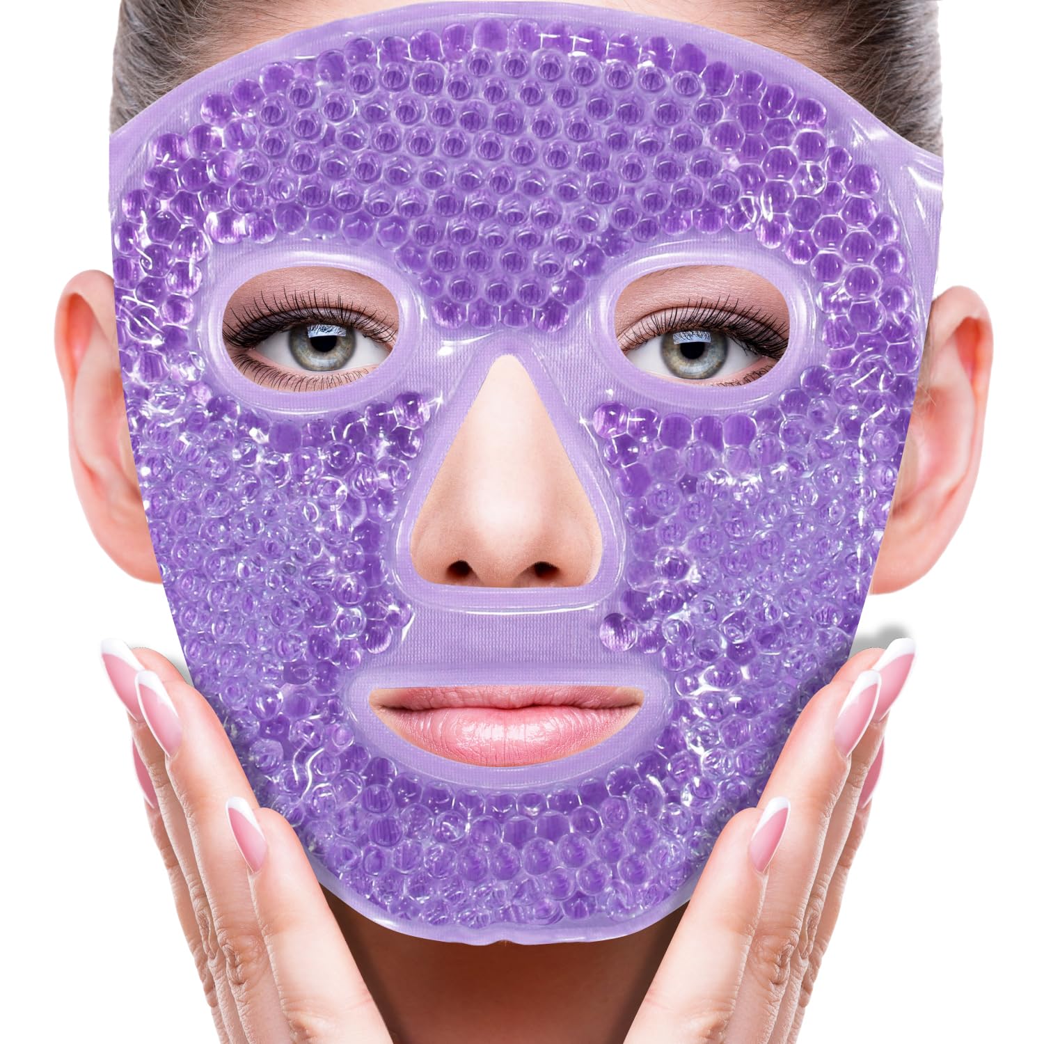 ZNÖCUETÖD Cold Face Eye Mask Ice Pack Reduce Facial Puff