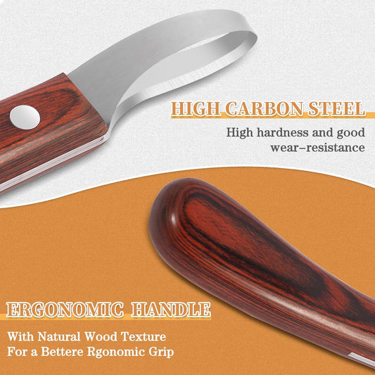 Hoof Knife with Sharpener Farrier Tool Kit for Horses