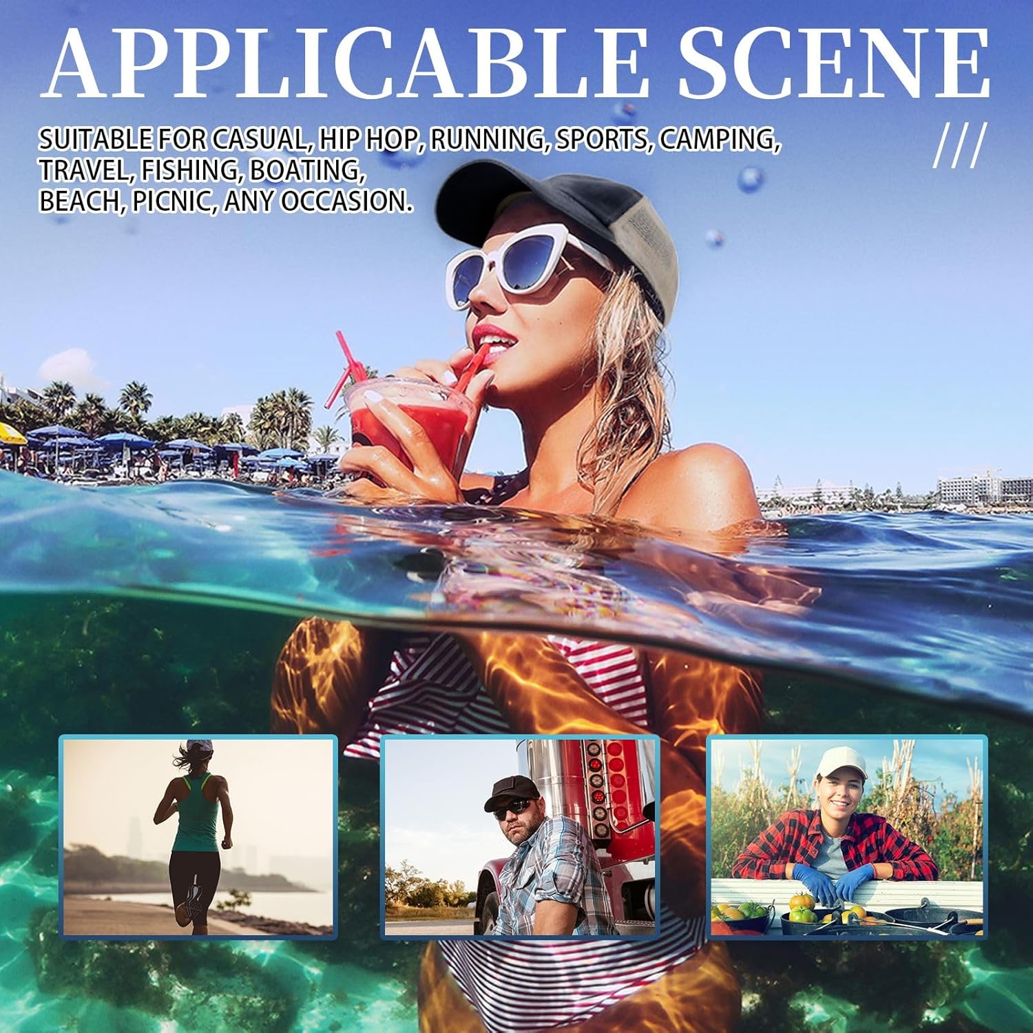 Casual Beach Trucker Cap for Son