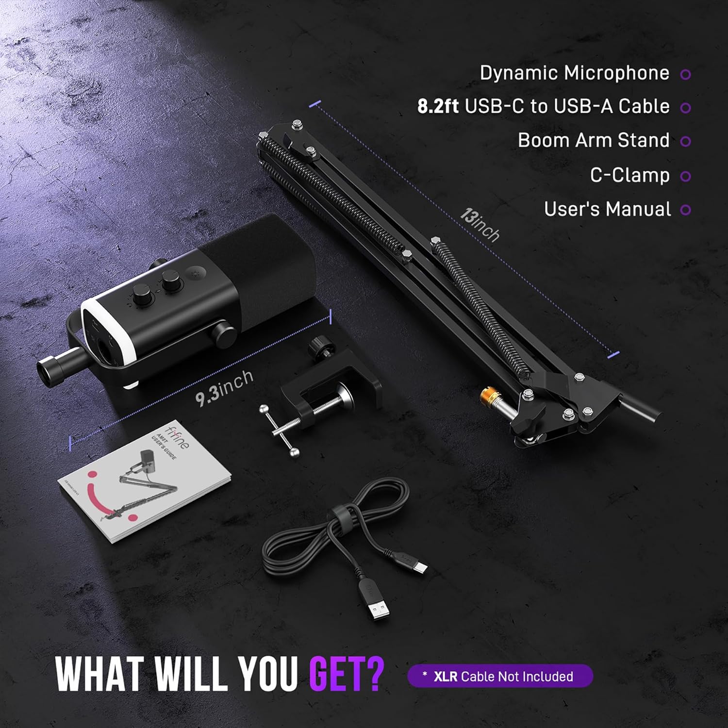 FIFINE AM8T XLR/USB Gaming Microphone Kit