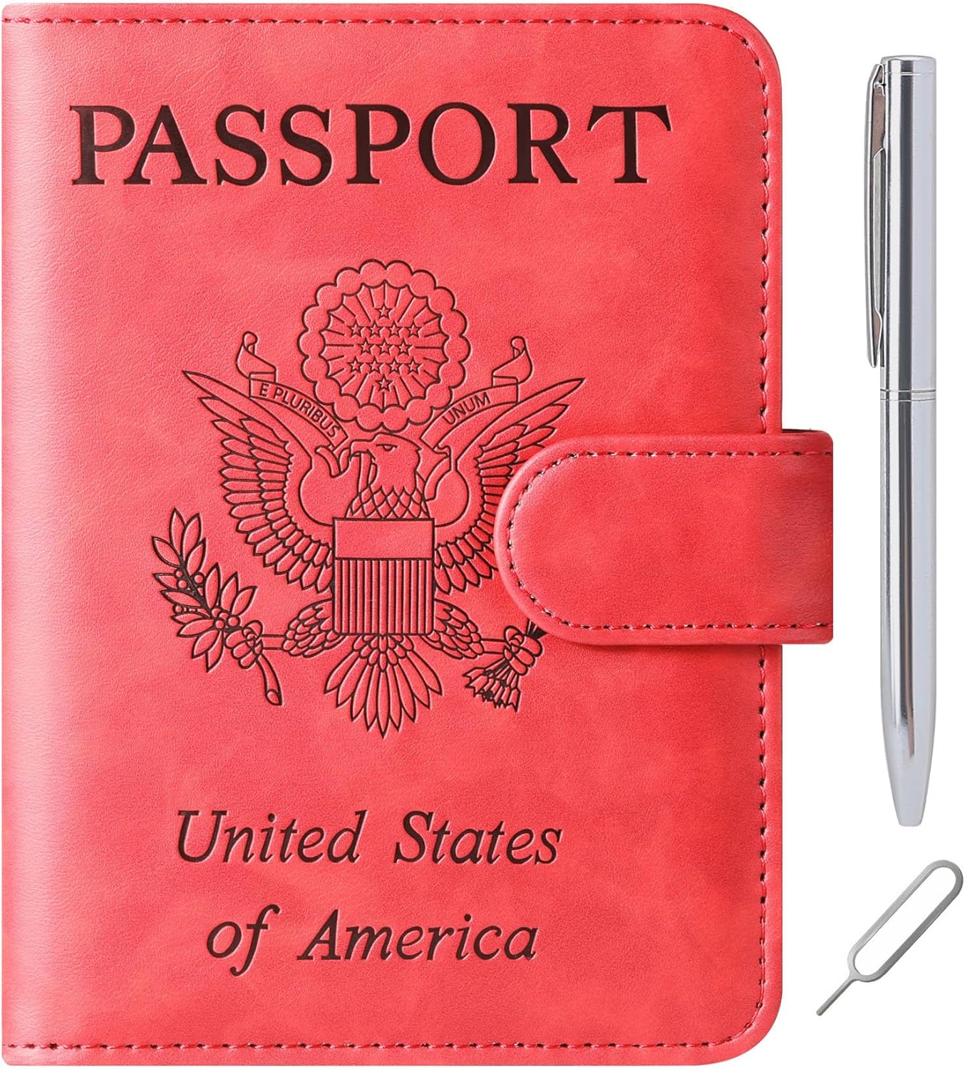 Airtag Passport Holder Cover Wallet Travel Essentials Leather