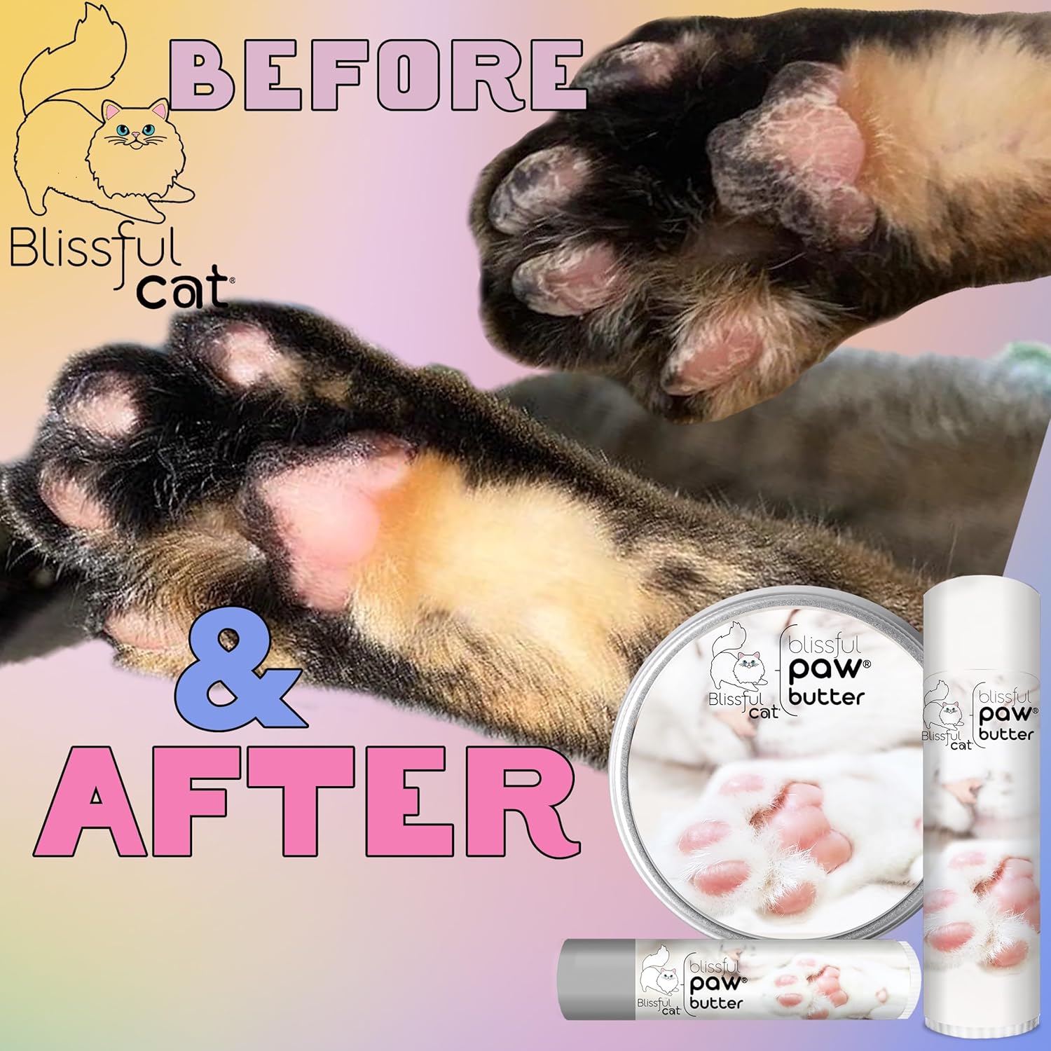 The Blissful Cat Paw Butter Moisturizer for Dry Paw Pads