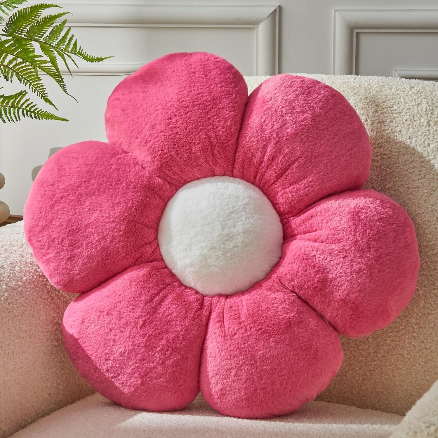 Pink Flower Pillow Flower Shaped