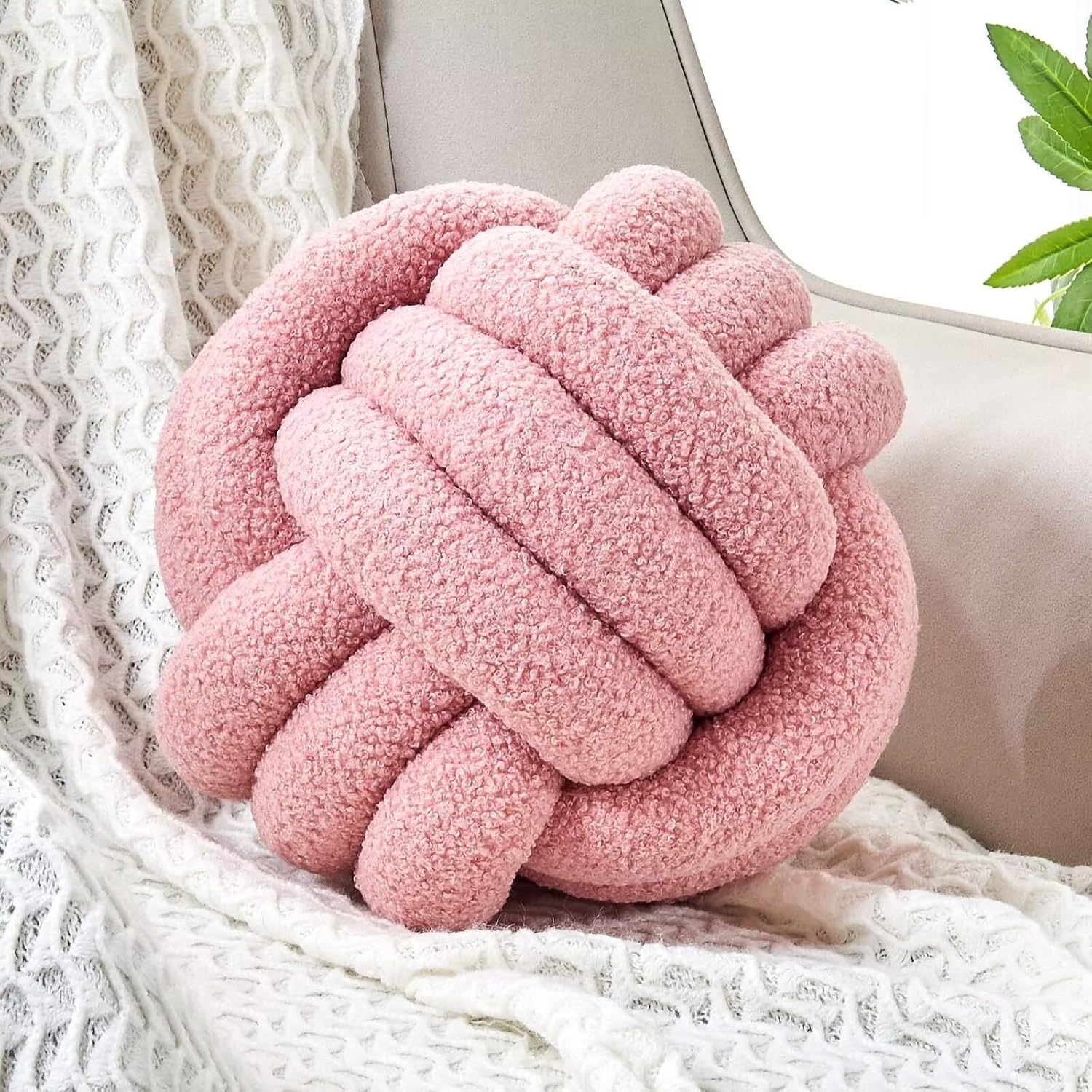 Uvvyui Knot Pillow Ball Soft Home Decorative