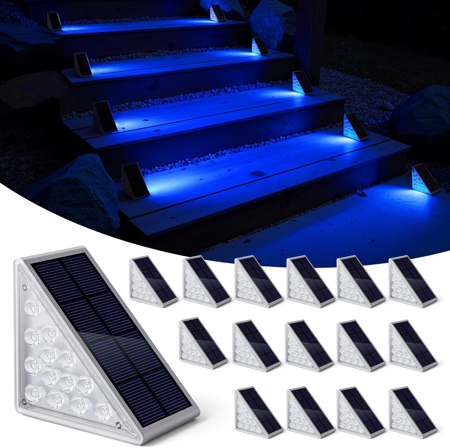 NIORSUN Solar Step Lights for Outside