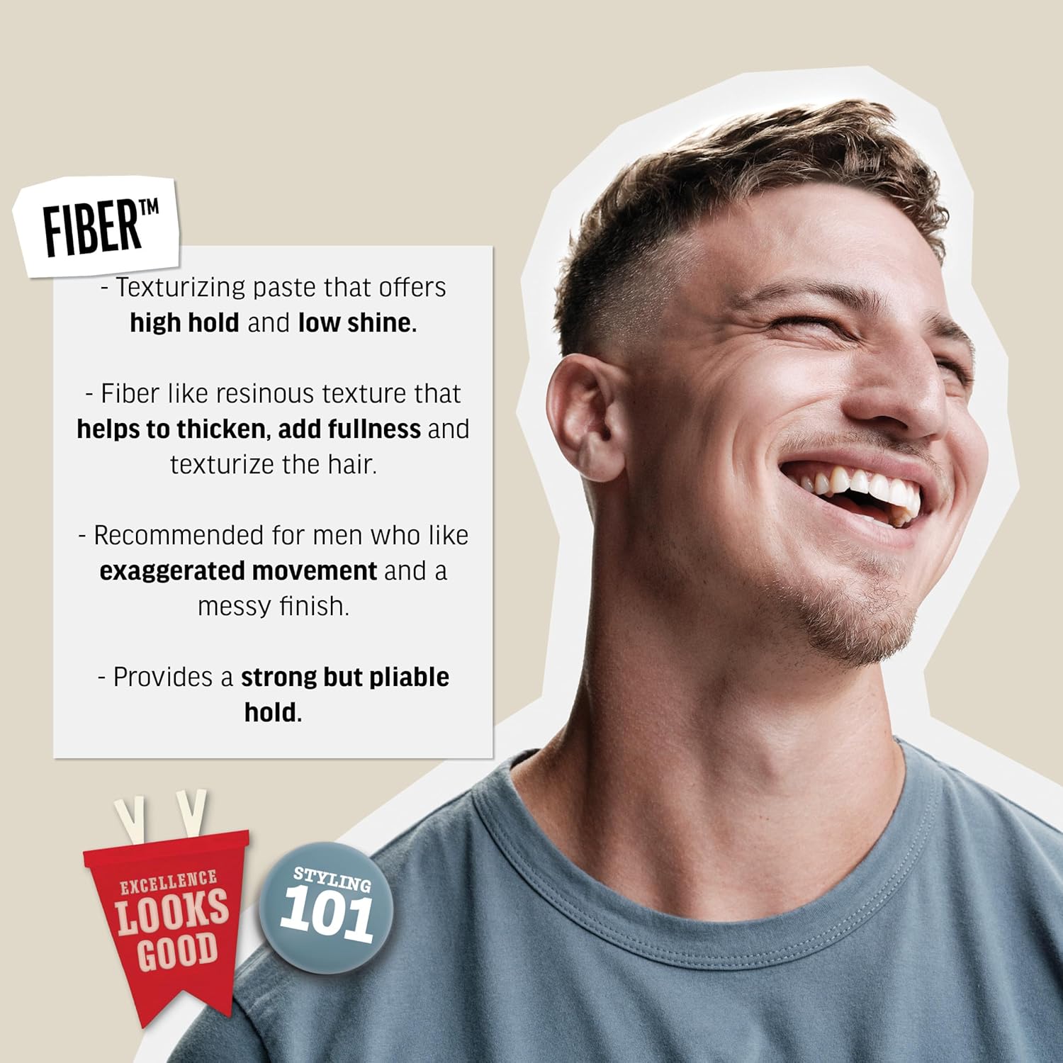 Men’s Hair Fiber Shine Styling Cream