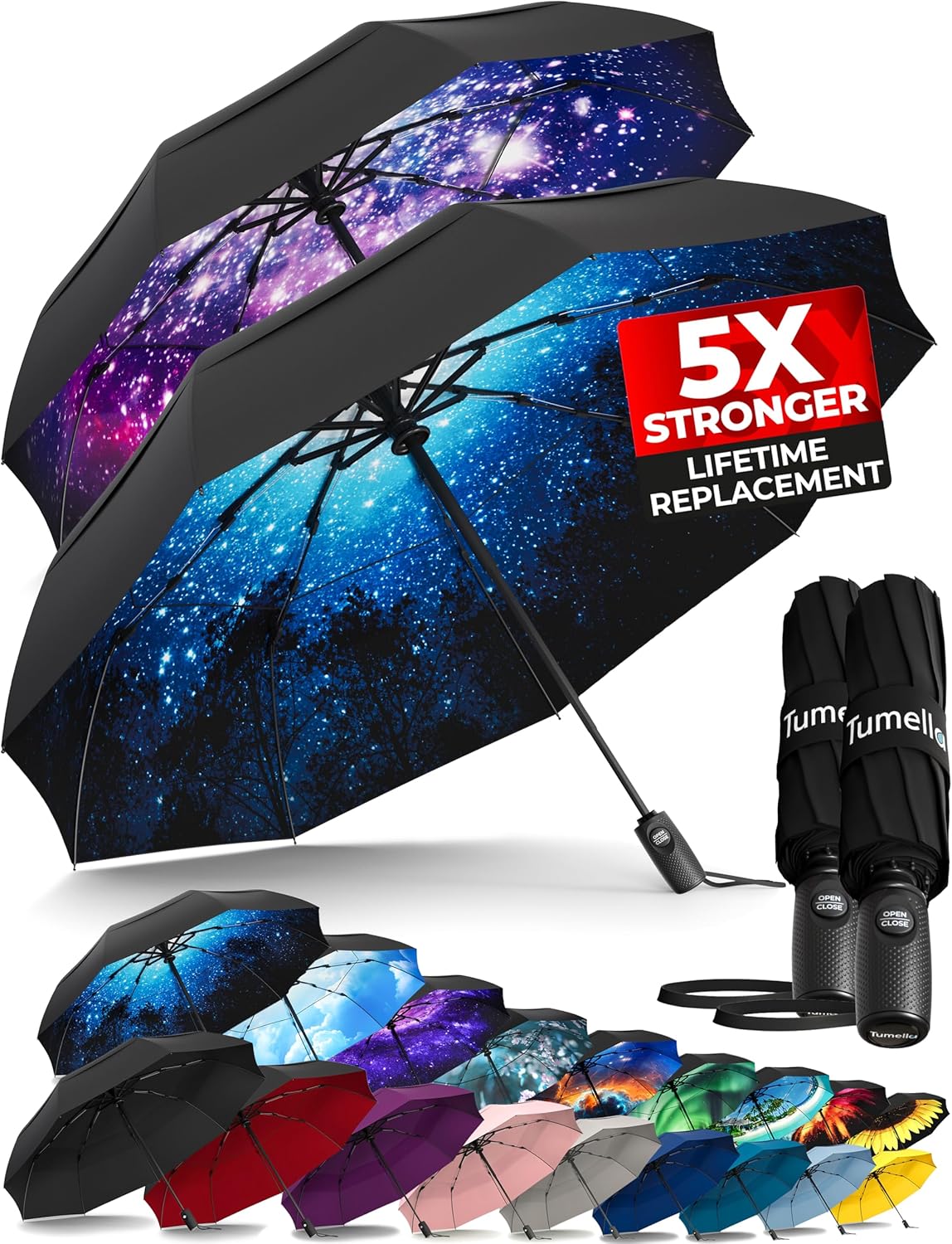 TUMELLA Windproof Travel Umbrella