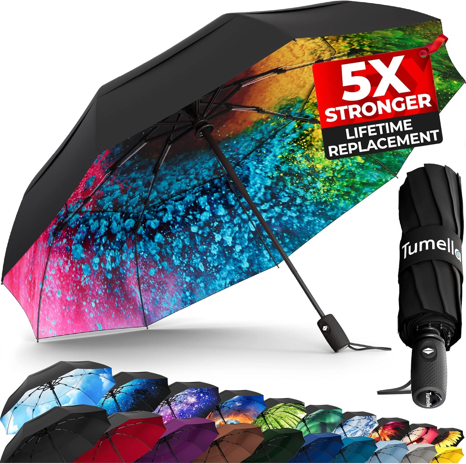 TUMELLA Windproof Travel Umbrella