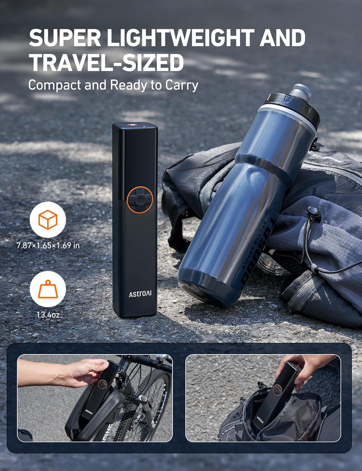 AstroAI L8 Portable Bike Pump Bicycle Tire Inflator