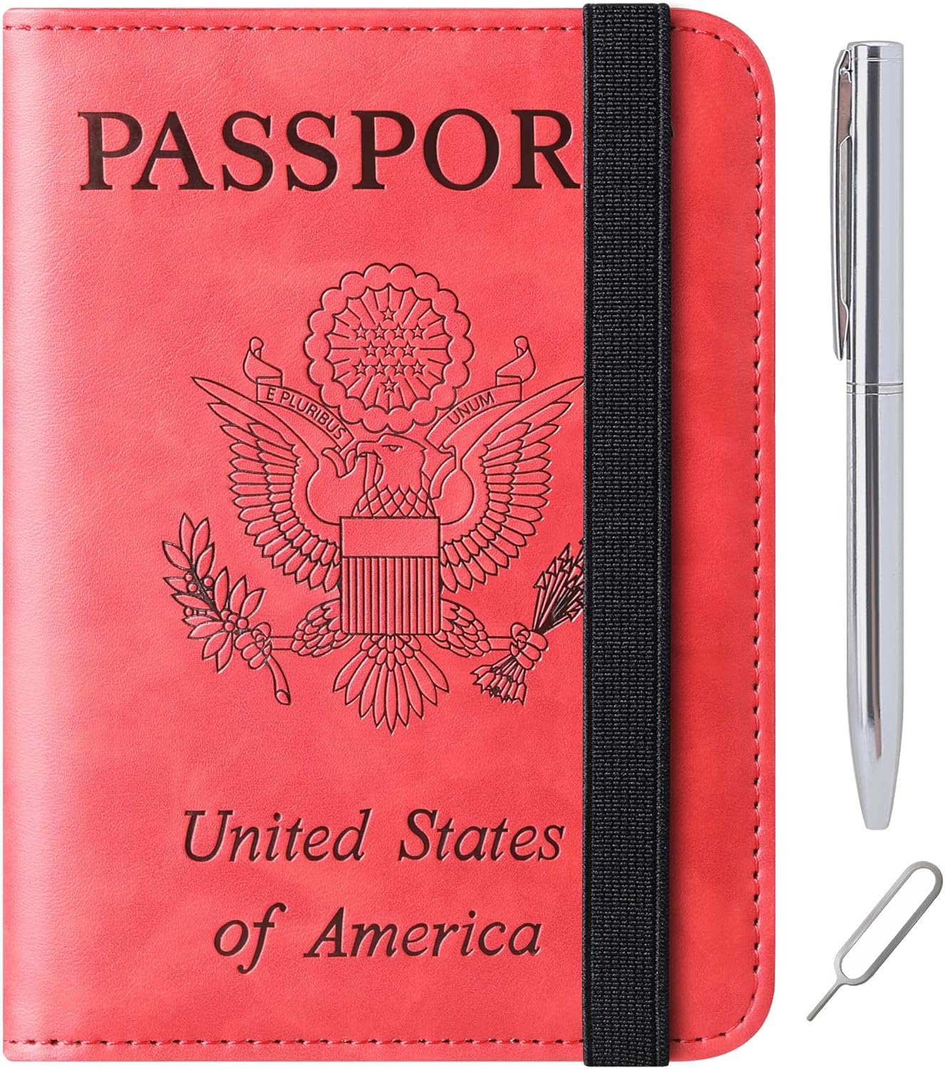 Airtag Passport Holder Cover Wallet Travel Essentials Leather