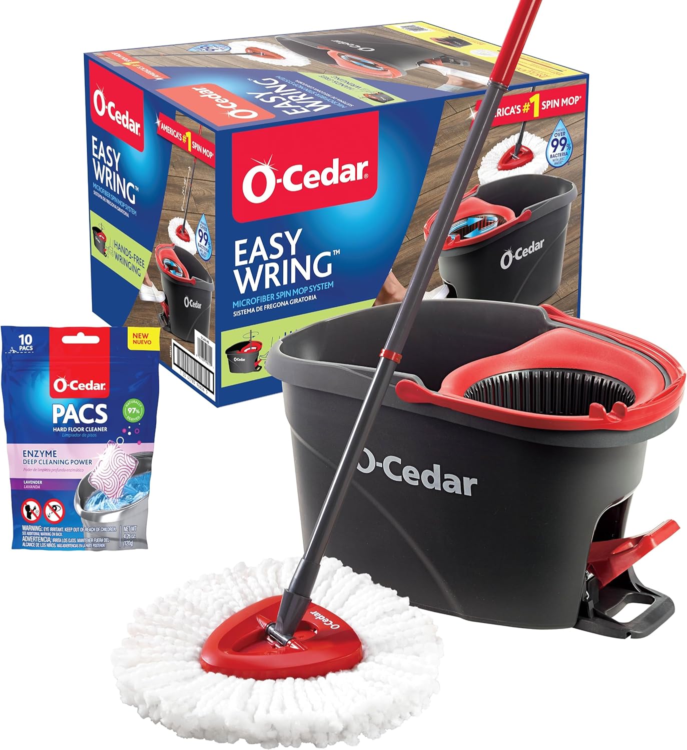O-Cedar Spin Mop, Bucket Floor Cleaning