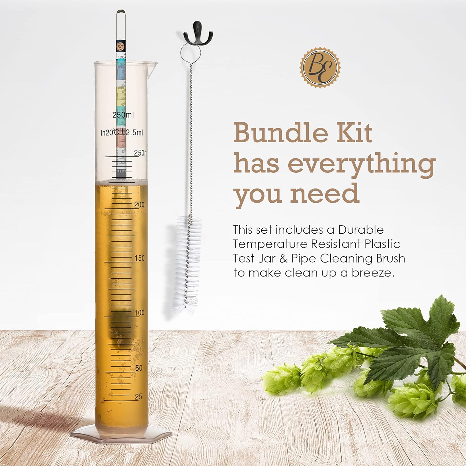 Brewer's Elite Hydrometer & Plastic Test Jar for Home