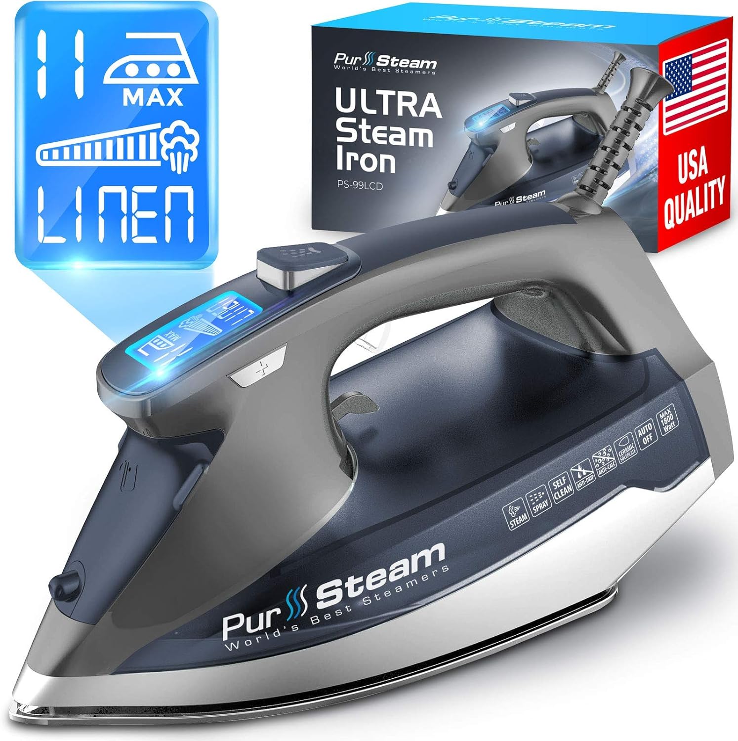 PurSteam Iron with Ceramic Soleplate