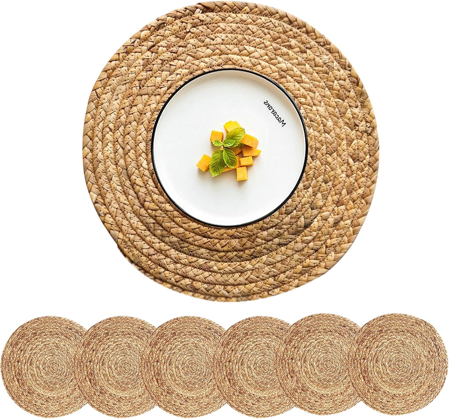 Woven Placemats Round Placemats Set Wicker Placemat
