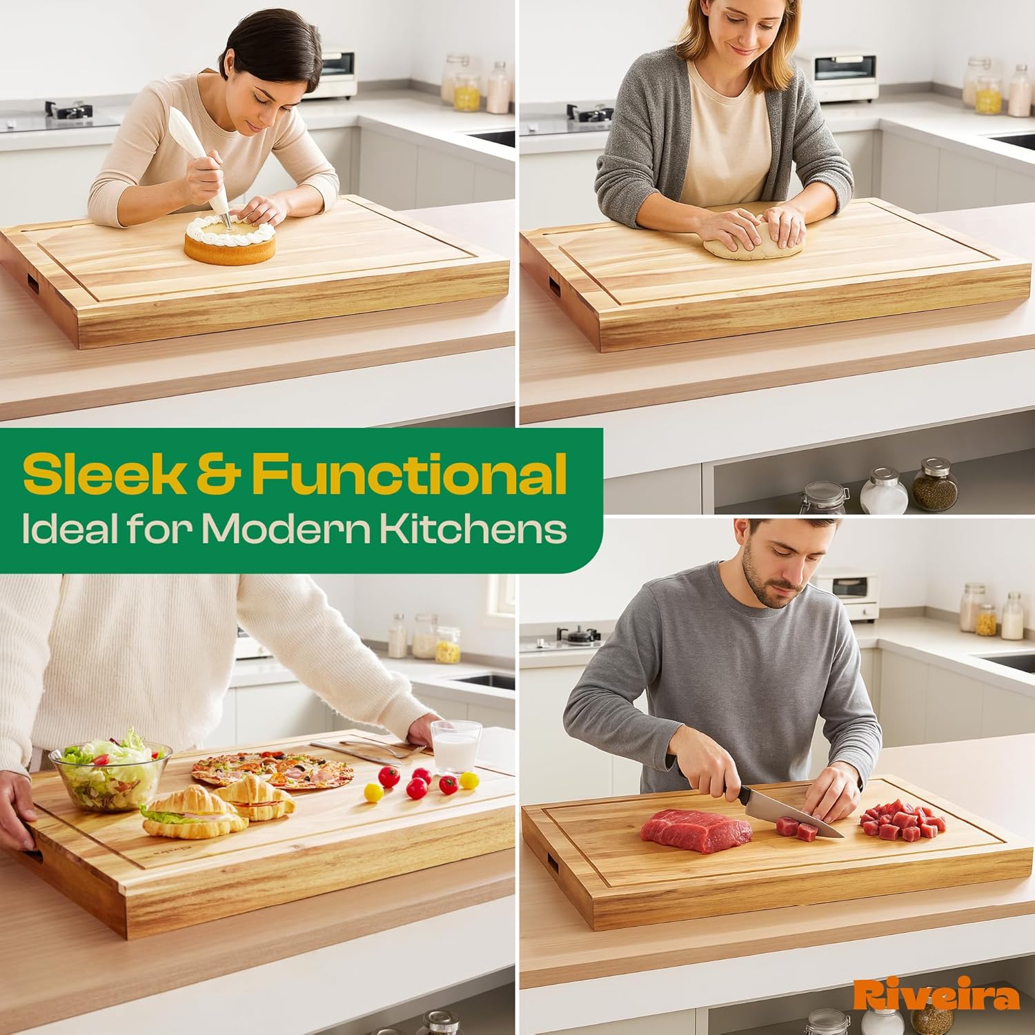 Natural Acacia Stove Cover for Gas Electric