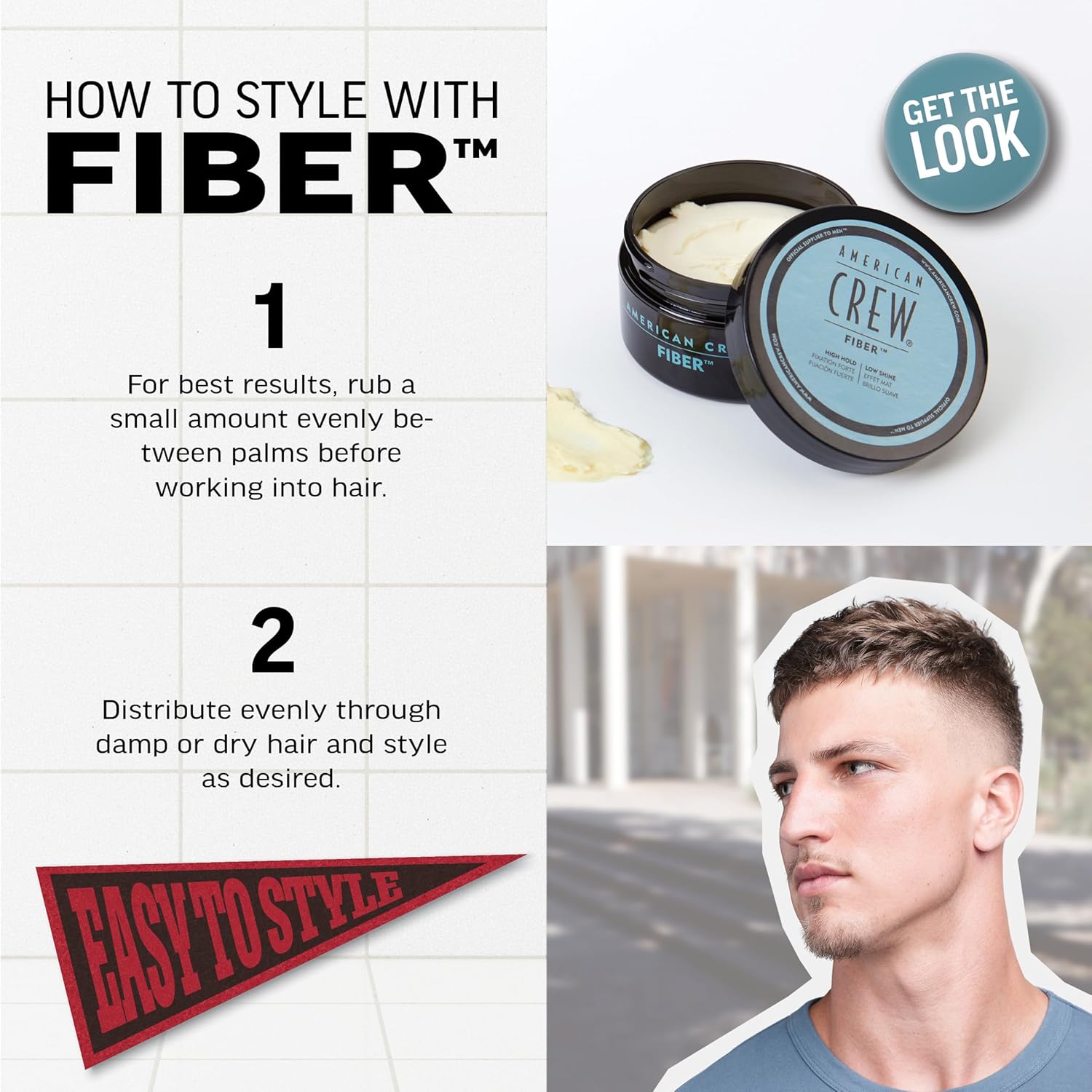 Men’s Hair Fiber Shine Styling Cream