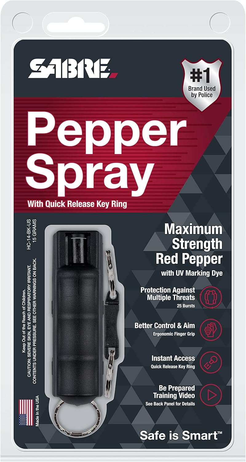 SABRE Pepper Spray Keychain Police Strength