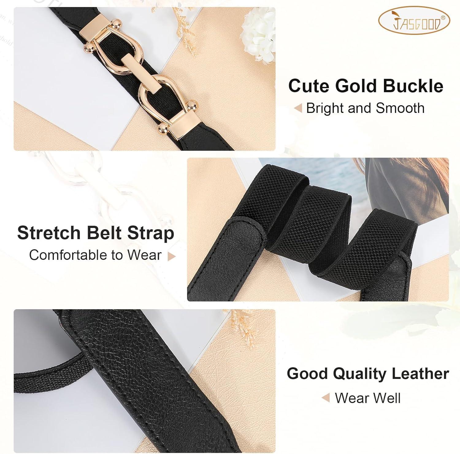 JASGOOD Women Stretchy Waist Belt