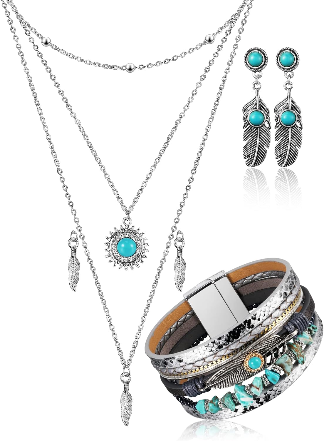 Rustic Style Boho Jewelry Set Women