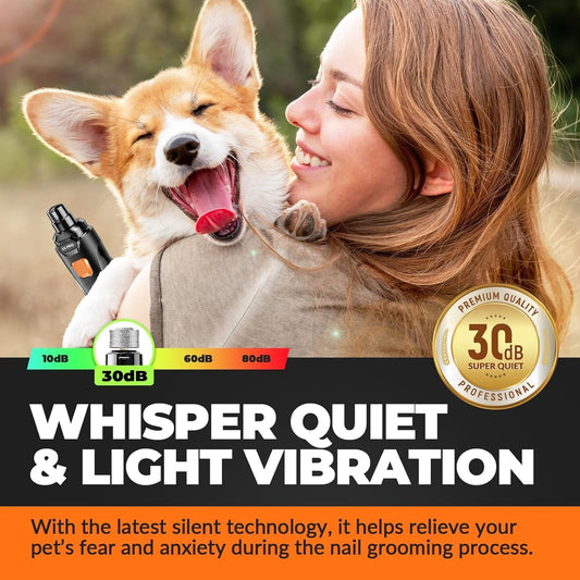 Dog Nail Grinder with LED Lights Trimmer
