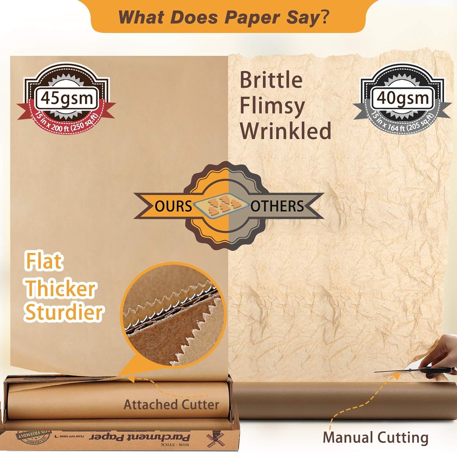 Unbleached Parchment Baking Paper Roll