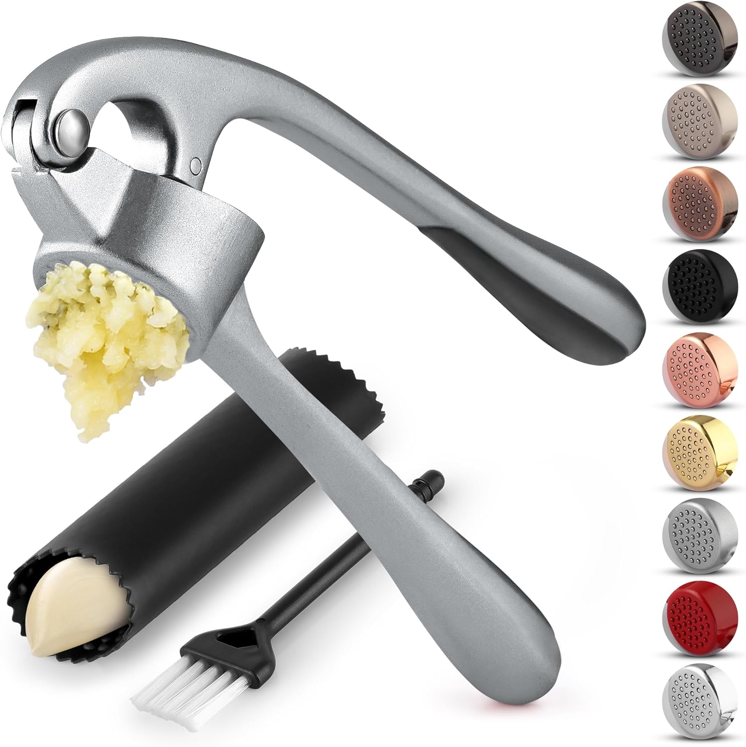 Zulay Kitchen Premium Garlic Press Set