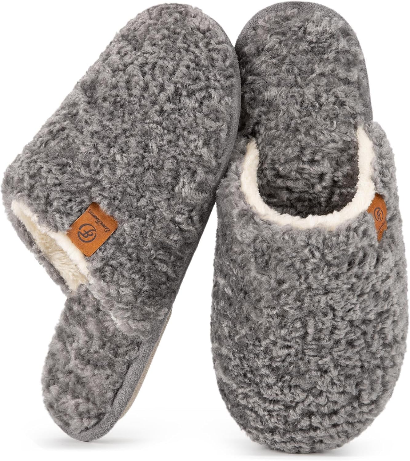 EverFoams Women's Fuzzy Slip-on Slippers